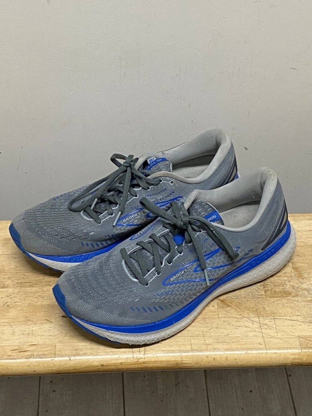 Brooks Glycerin 19 Men's Running Shoes Size 12.5 Grey Blue 1103561D095